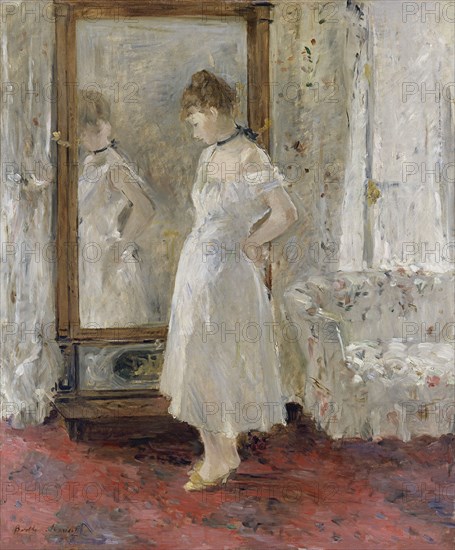 The cheval glass, 1876. Artist: Morisot, Berthe (1841-1895)