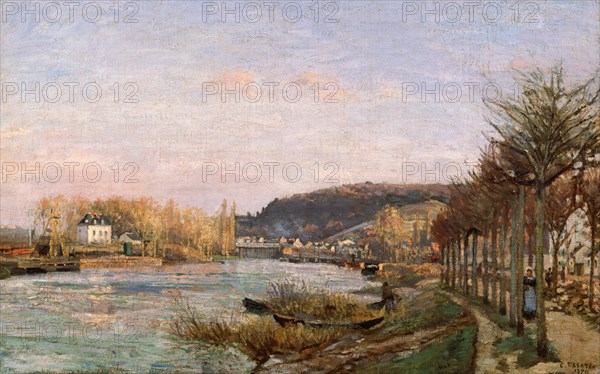 The Seine at Bougival, 1870. Artist: Pissarro, Camille (1830-1903)