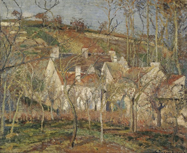 Red roofs, corner of a village, winter, 1877. Artist: Pissarro, Camille (1830-1903)