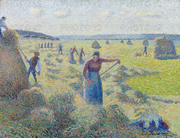 The haymaking, Éragny, 1887. Artist: Pissarro, Camille (1830-1903)