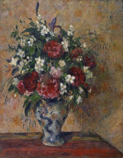 Still life with peonies and mock orange, 1872-1877. Artist: Pissarro, Camille (1830-1903)