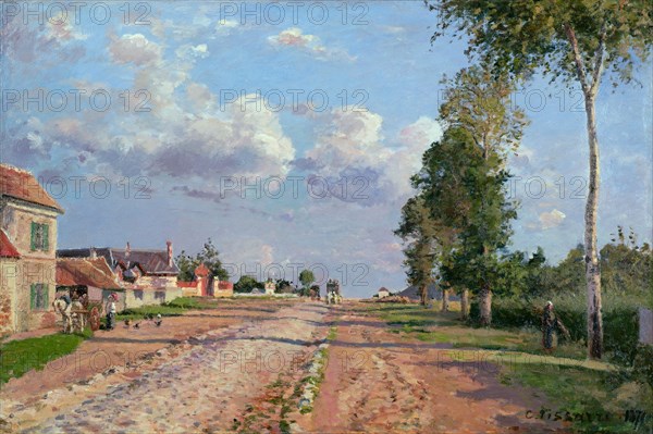 Route de Versailles, Rocquencourt, 1871. Artist: Pissarro, Camille (1830-1903)