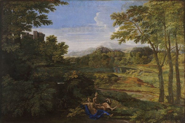 Landscape with two Nymphs and a Snake, ca 1659. Artist: Poussin, Nicolas (1594-1665)