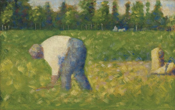 Paysan travaillant, 1883. Artist: Seurat, George Pierre (1859-1891)