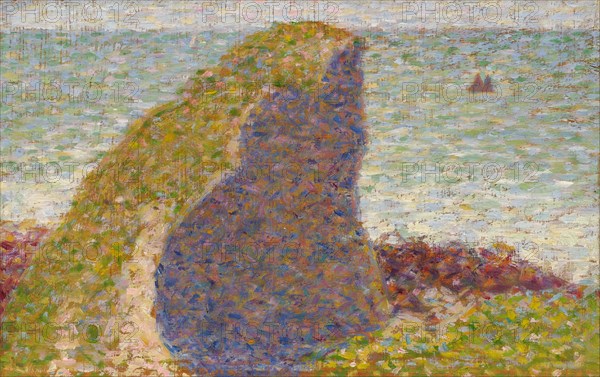 Le Bec du Hoc, Grandcamp (Study), 1885. Artist: Seurat, George Pierre (1859-1891)