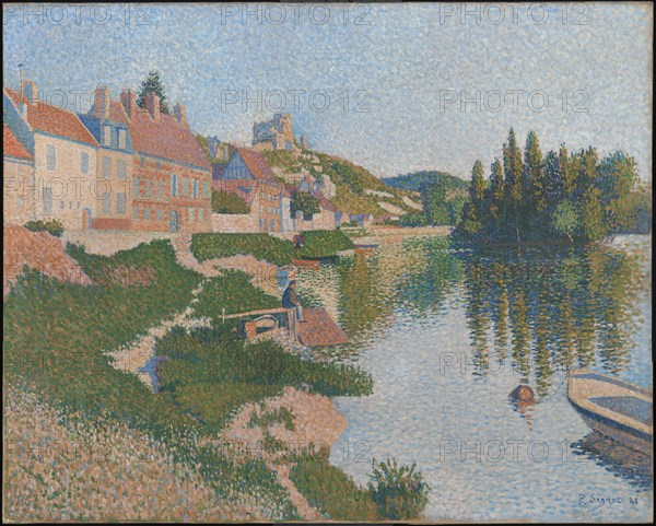 Les Andelys. The Riverbank, 1886. Artist: Signac, Paul (1863-1935)