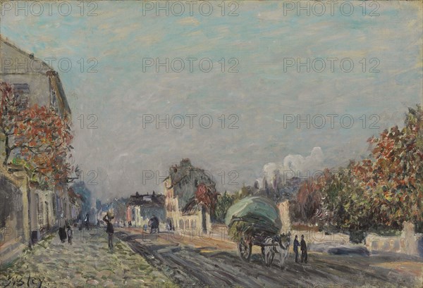 Une rue à Marly, 1876. Artist: Sisley, Alfred (1839-1899)