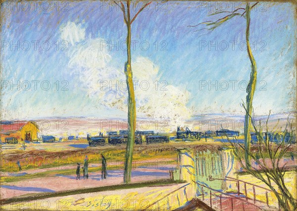 La gare de marchandises, c. 1880. Artist: Sisley, Alfred (1839-1899)