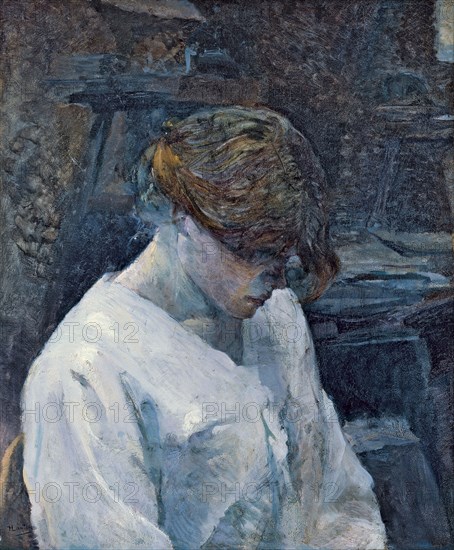 La Rousse in a White Blouse, 1889. Artist: Toulouse-Lautrec, Henri, de (1864-1901)
