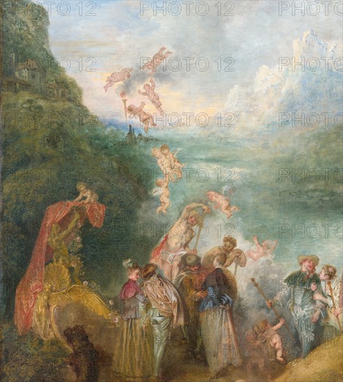 Pilgrimage to Cythera (Embarkation for Cythera) Detal: Putti, 1717. Artist: Watteau, Jean Antoine (1684-1721)