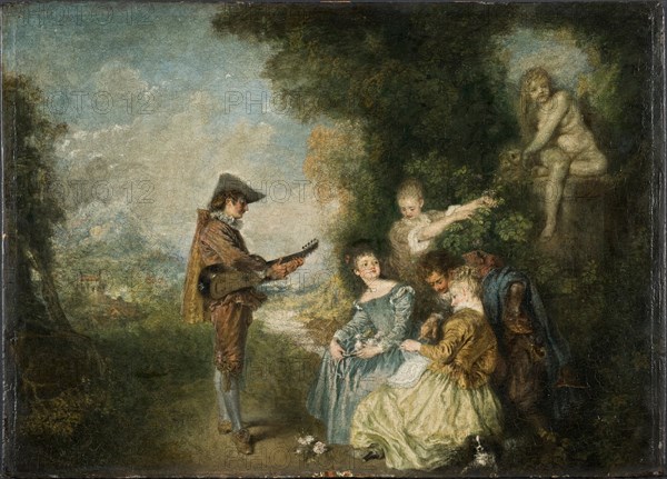 The Love Lesson, 1716-1717. Artist: Watteau, Jean Antoine (1684-1721)