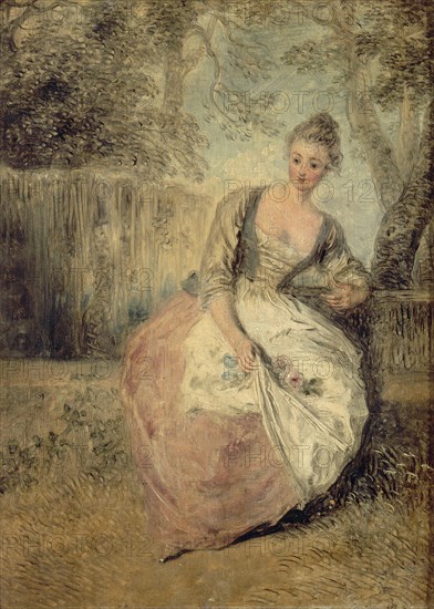 L?Amante inquiète, 1716-1720. Artist: Watteau, Jean Antoine (1684-1721)