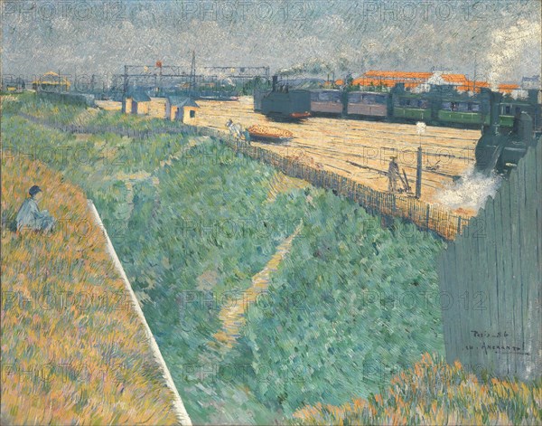 The Western Railway at its Exit from Paris, 1886. Artist: Angrand, Charles (1854-1926)