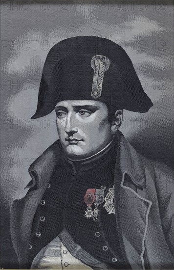 Silk Weaving Portrait of Emperor Napoléon I Bonaparte (1769-1821). Artist: Anonymous