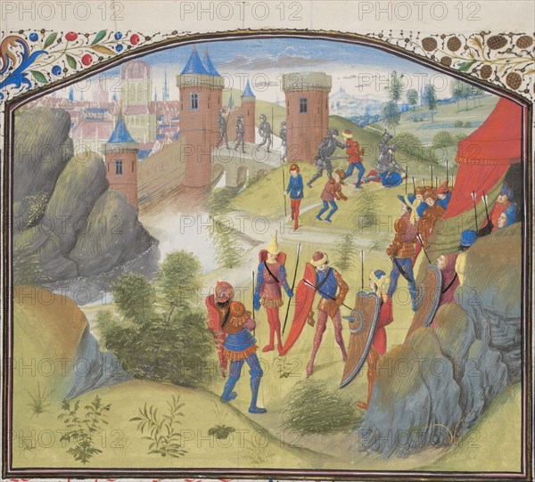 The Siege of Antioch. Miniature from the Historia by William of Tyre, 1460s. Artist: Anonymous