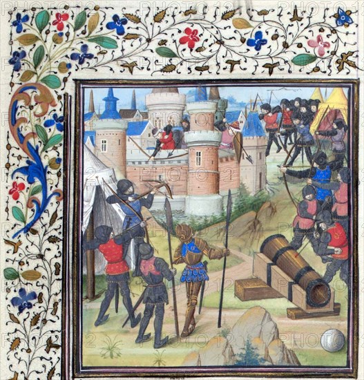 The Siege of Antioch. Miniature from the Historia by William of Tyre, 1460s. Artist: Anonymous