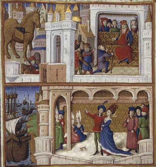 Illustration for the Epic The Aeneid by Virgil, 1450-1499. Artist: Coëtivy Master (active c. 1450-1485)