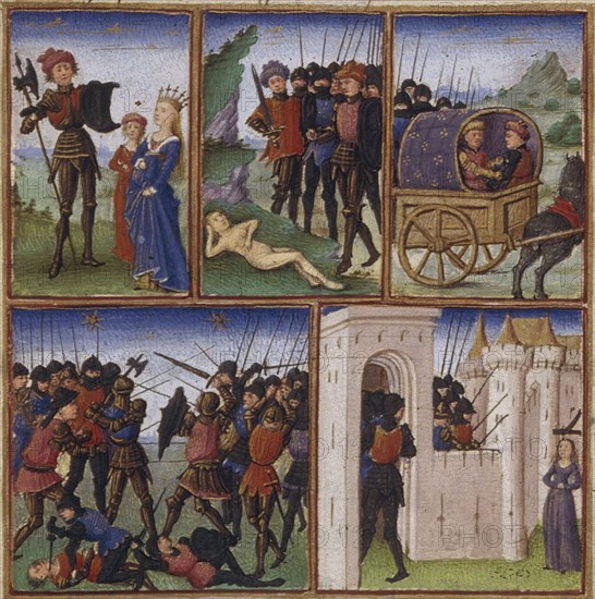 Illustration for the Epic The Aeneid by Virgil, 1450-1499. Artist: Coëtivy Master (active c. 1450-1485)