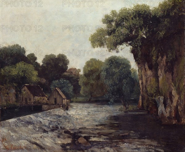 The Weir at the Mill, 1866. Artist: Courbet, Gustave (1819-1877)