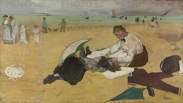 Beach Scene, c. 1869. Artist: Degas, Edgar (1834-1917)