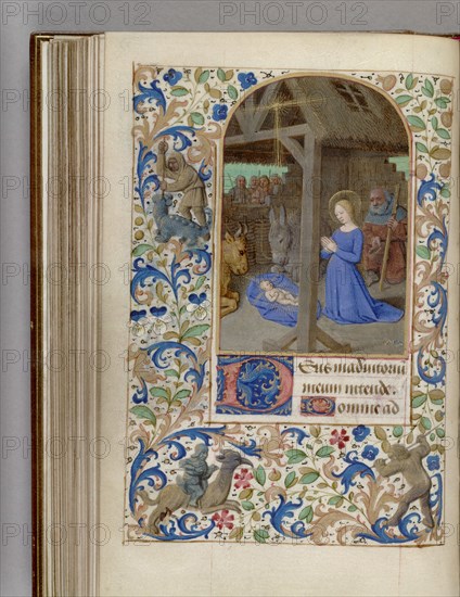 Nativity (Book of Hours), 1450-1499. Artist: Fouquet, Jean (workshop)