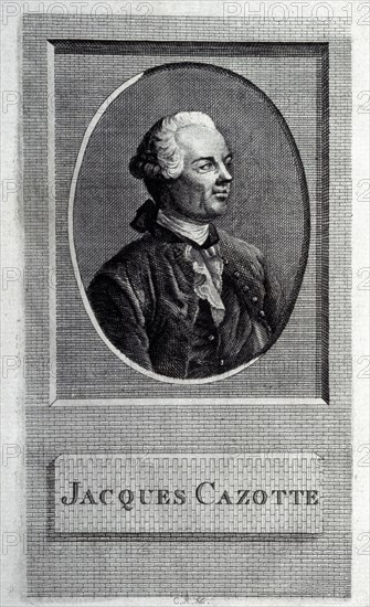 Portrait of the author Jacques Cazotte (1720-1792). Artist: French master