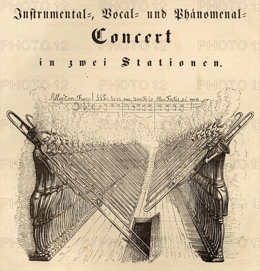 Instrumental Vocal and Phenomenal Concert, 1844. Artist: Grandville, Jean-Jacques (1803-1847)