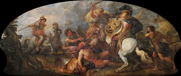 Alexander the Great hunting Lions, ca 1679. Artist: La Fosse, Charles, de (1636-1716)