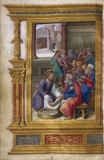 Christ Washing the Feet of the Apostles, 1500-1550. Artist: Master of Claude de France (active 1500-1550)