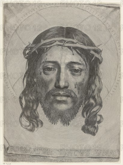 The veil of Saint Veronica, 1949. Artist: Mellan, Claude (1598-1688)