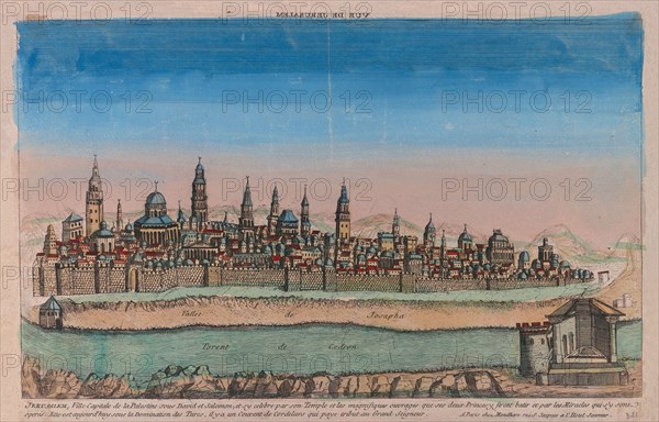 The Jerusalem Map (Ville Capitale de la Palestine sous David et Salomon...), 1770. Artist: Mondhare, Louis Joseph (active Mid of 18th cen.)