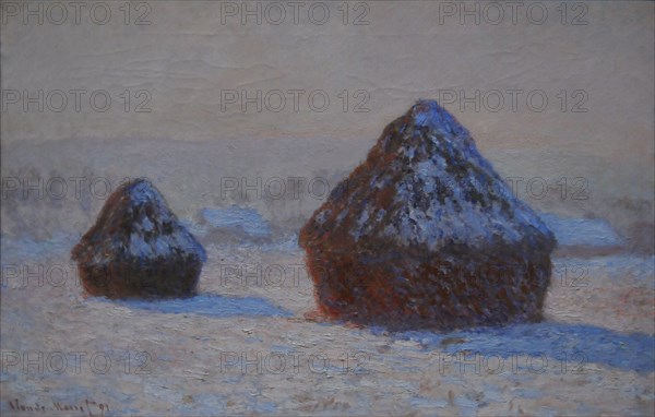 Wheatstacks, Snow Effect, Morning, 1891. Artist: Monet, Claude (1840-1926)