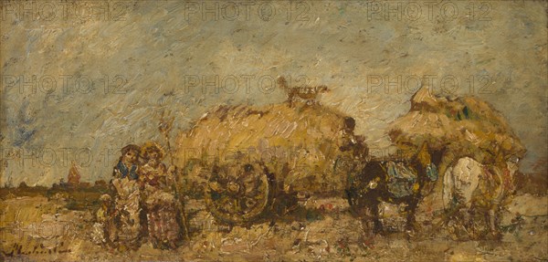The Hayfield, c. 1870. Artist: Monticelli, Adolphe-Thomas-Joseph (1824-1886)
