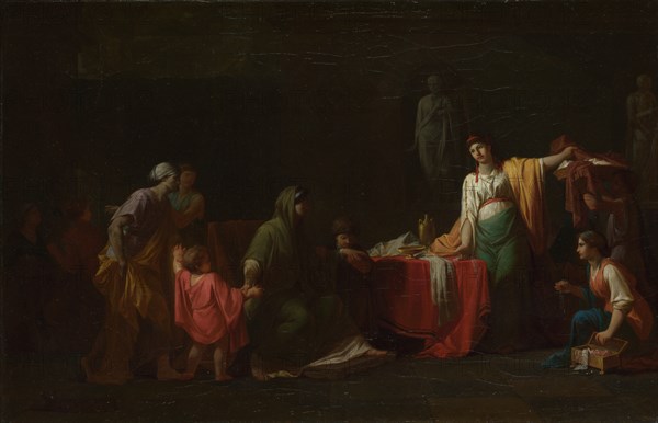 Cornelia, Mother of the Gracchi, 1781. Artist: Peyron, Jean-François-Pierre (1744-1814)