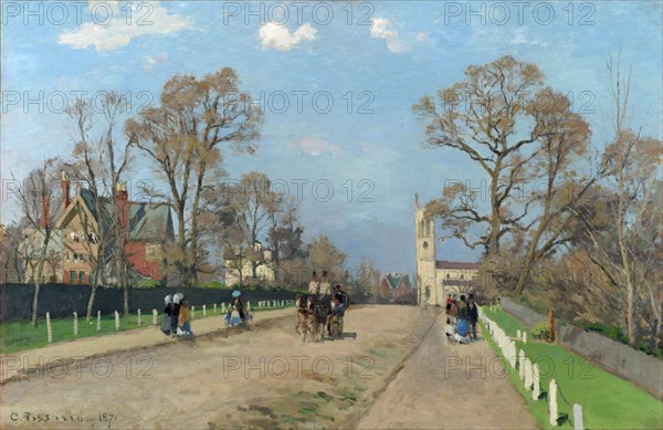 The Avenue, Sydenham, 1871. Artist: Pissarro, Camille (1830-1903)