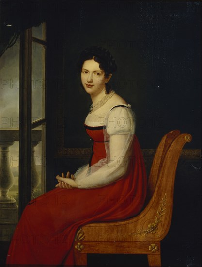 Portrait of Princess Varvara Sergeyevna Dolgorukova (1793-1833), née Gagarina, ca 1820. Artist: Riesener, Henri-Françoiss (1767-1828)
