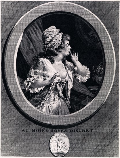 Au moins soyez discret!, 1789. Artist: Saint-Aubin, Augustin, de (1736-1807)