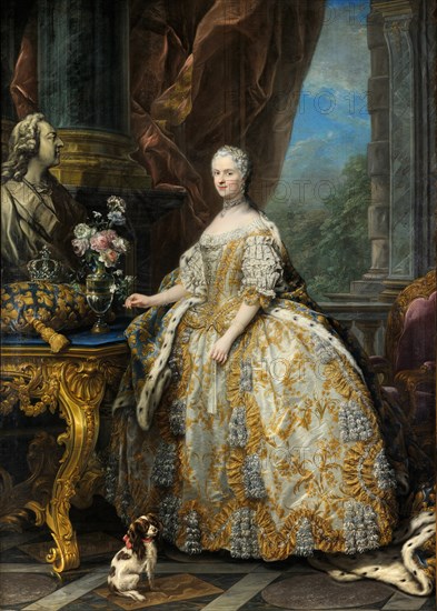 Portrait of Marie Leszczynska, Queen of France (1703-1768), 1747. Artist: Van Loo, Carle (1705-1765)