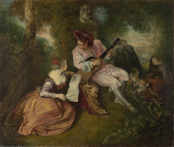 The Scale of Love (La Gamme d'Amour), 1715-1716. Artist: Watteau, Jean Antoine (1684-1721)