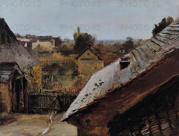 View of Roofs and Gardens, 1835. Artist: Blechen, Carl (1798-1840)