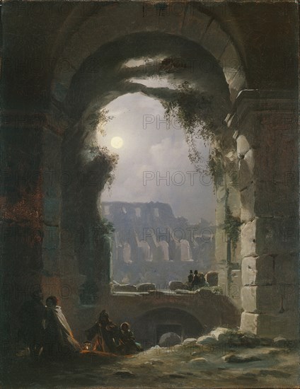 The Colosseum In the Night, Early 1830s. Artist: Carus, Carl Gustav (1789-1869)