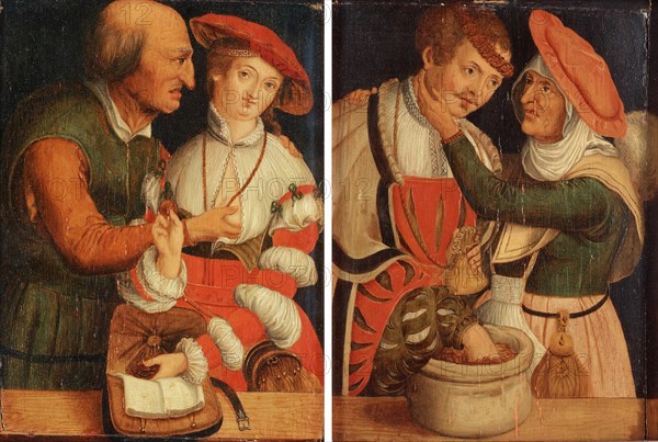 The Unequal Couples. Artist: Cranach, Lucas, the Elder (1472-1553)