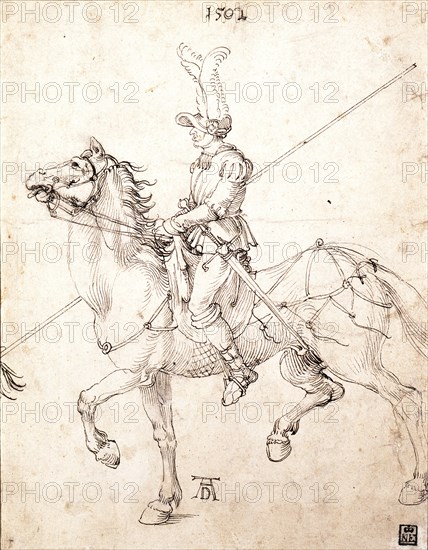 Lancer on Horseback, 1502. Artist: Dürer, Albrecht (1471-1528)
