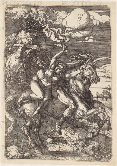 Abduction of Proserpine on a Unicorn, 1516. Artist: Dürer, Albrecht (1471-1528)
