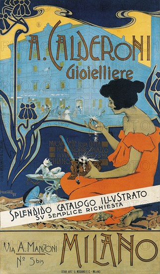 Jeweller A. Calderoni (A. Calderoni Gioielliere), Milano, 1898. Artist: Hohenstein, Adolfo (1854-1928)