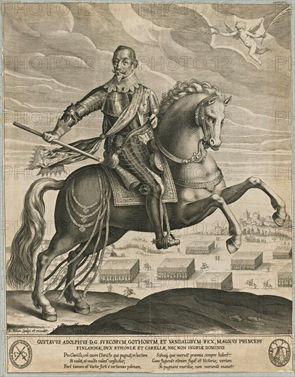 Gustavus Adolphus of Sweden. Artist: Kilian, Lucas (1579-1637)