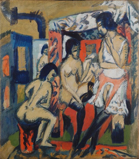 Nudes in Studio, 1912. Artist: Kirchner, Ernst Ludwig (1880-1938)