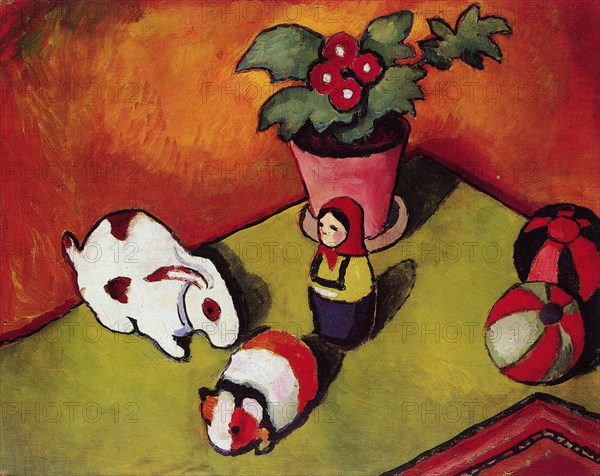 Little Walter's Toys, 1912. Artist: Macke, August (1887-1914)