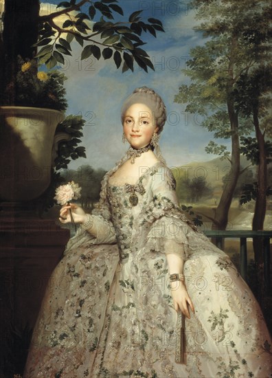 Portrait of Maria Luisa of Parma as Princess of Asturias, ca 1764-1765. Artist: Mengs, Anton Raphael (1728-1779)