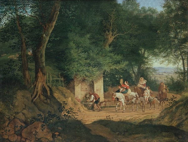 The Well in the Wood at Ariccia, 1831. Artist: Richter, Gustav (Karl Ludwig) (1823-1884)